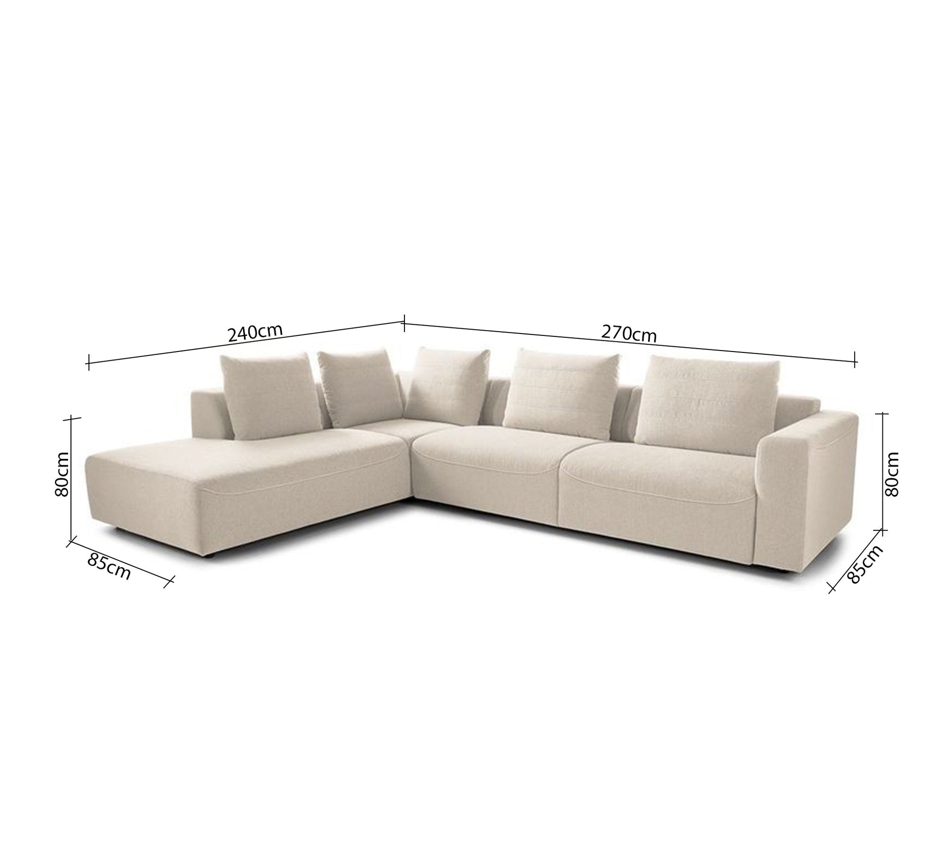 Comfortable, modern, spacious, modular beige corner sofa - Vitrine Furniture - Furniture