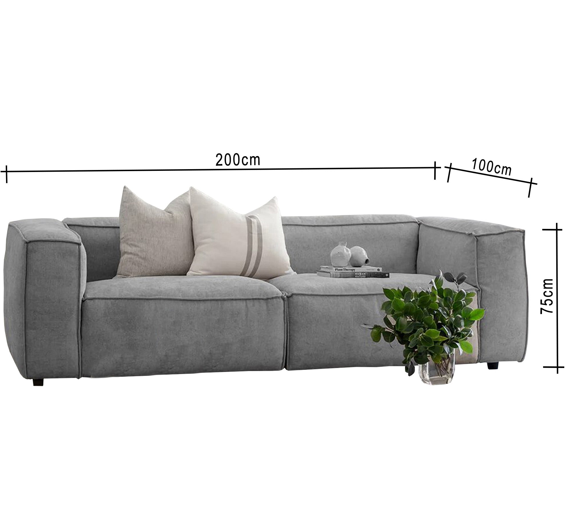 Comfortable sofa with low back - Vitrine Furniture - Sofas