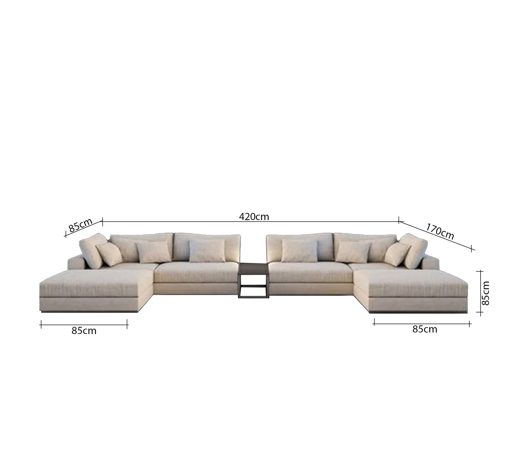 Comfortable, spacious, luxury, modular gray corner sofa - Vitrine Furniture - Furniture