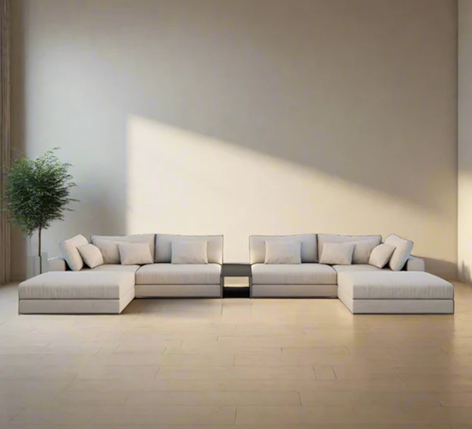 Comfortable, spacious, luxury, modular gray corner sofa - Vitrine Furniture - Furniture