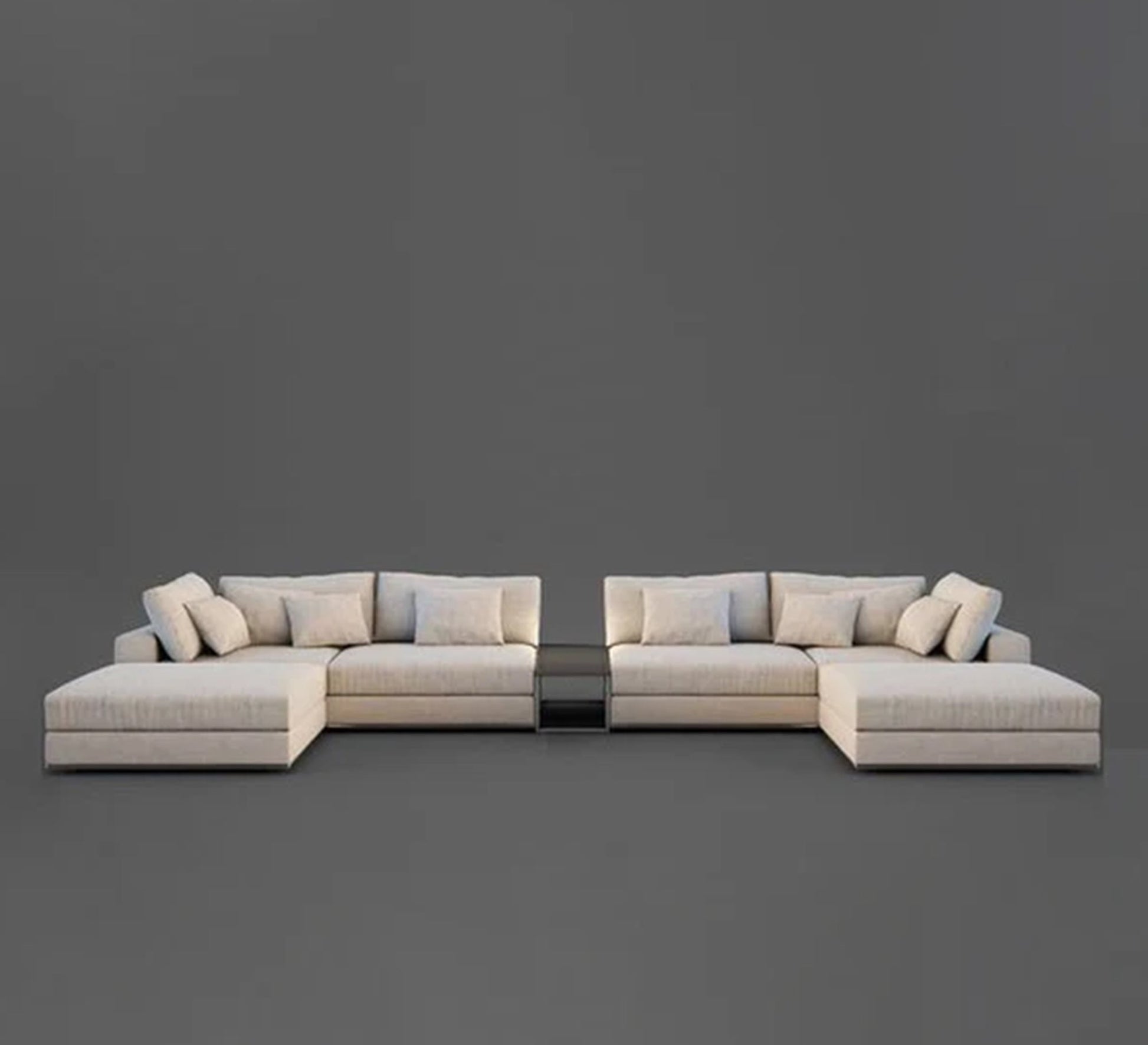 Comfortable, spacious, luxury, modular gray corner sofa - Vitrine Furniture - Furniture