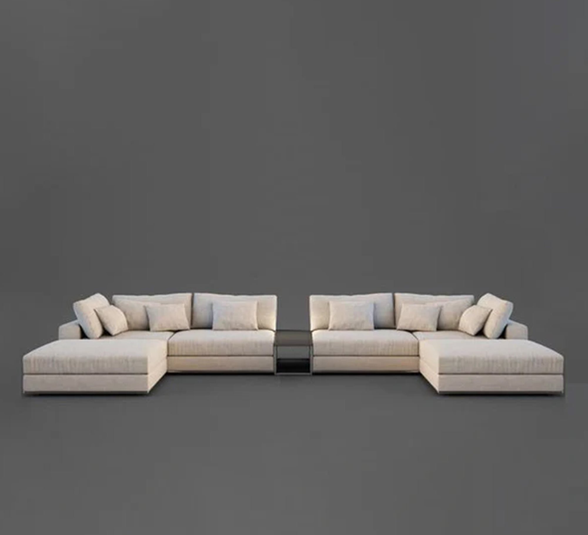 Comfortable, spacious, luxury, modular gray corner sofa - Vitrine Furniture - Furniture