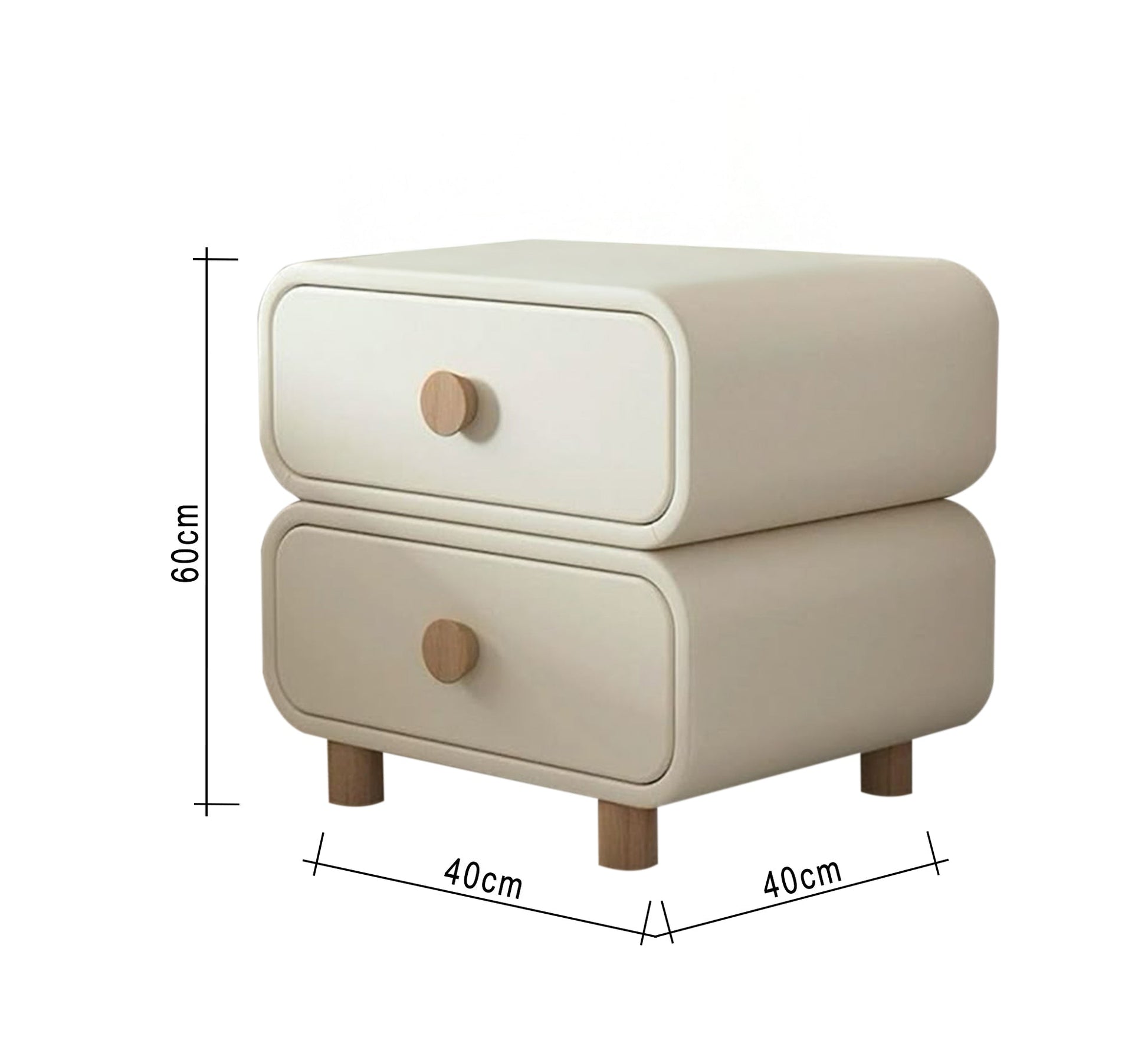 Comforter with a modern touch and circular drawers - Vitrine Furniture - Furniture