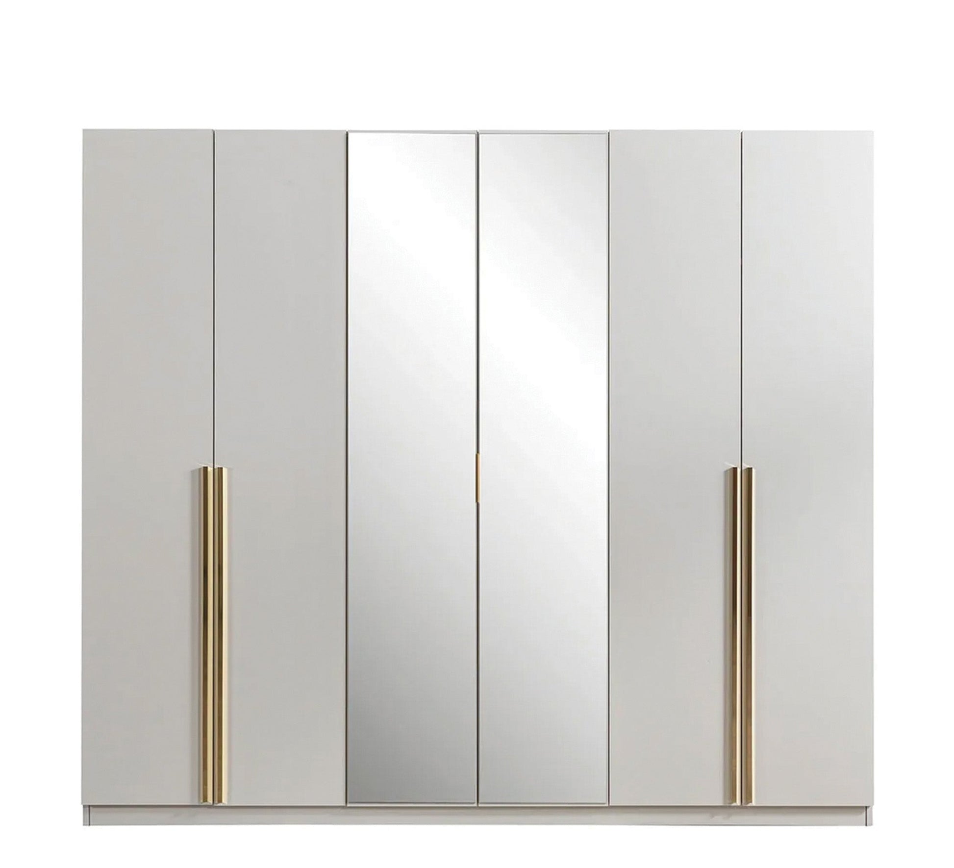 Complete bedroom in pearly white - Vitrine Furniture - Bed Sets