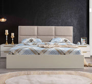 Complete bedroom in pearly white - Vitrine Furniture - Bed Sets