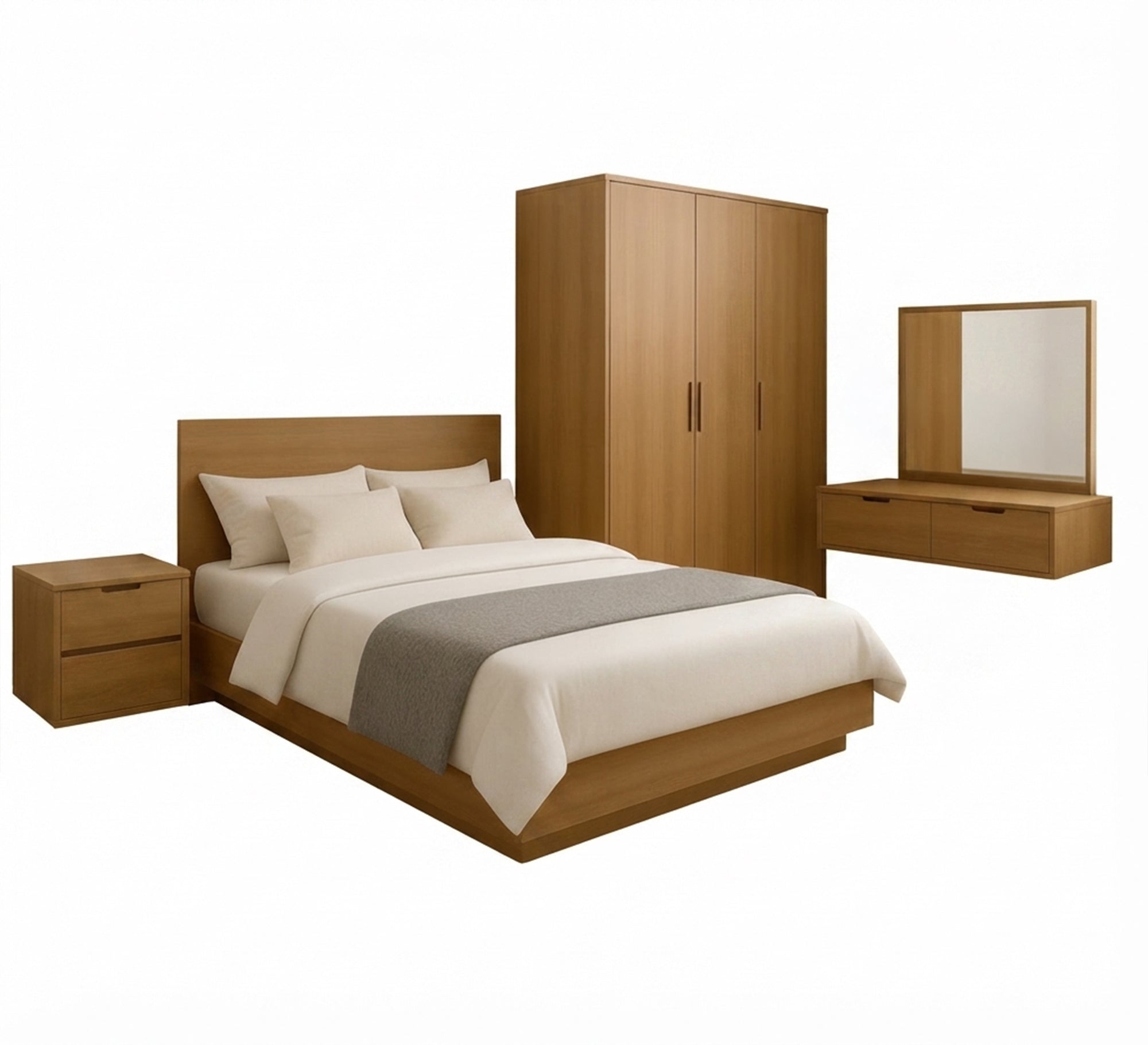 Complete modern wooden bedroom set - Vitrine Furniture - Kids Room Sets