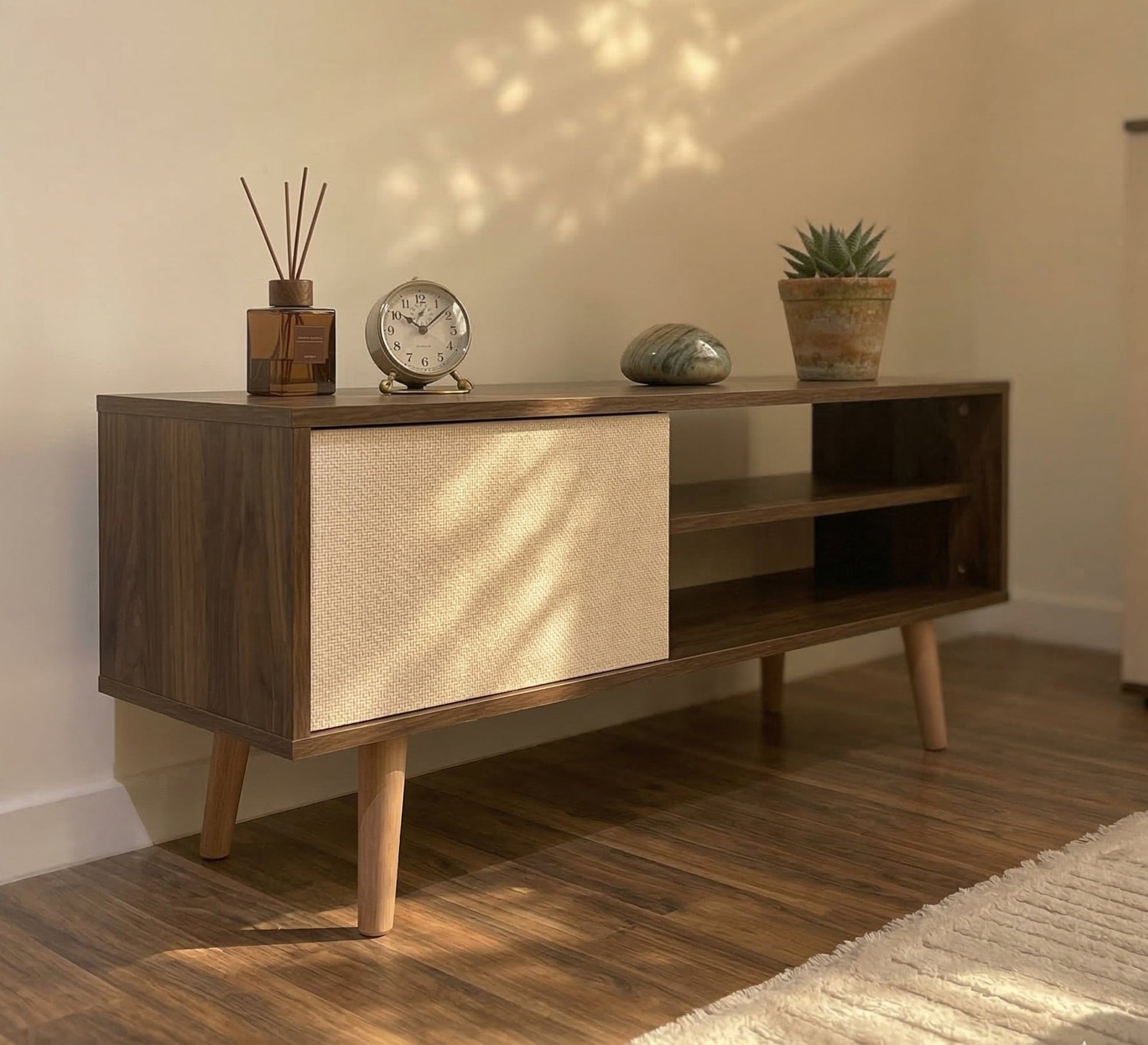 Complete modern wooden furniture set - Vitrine Furniture - TV Table & Cabinet