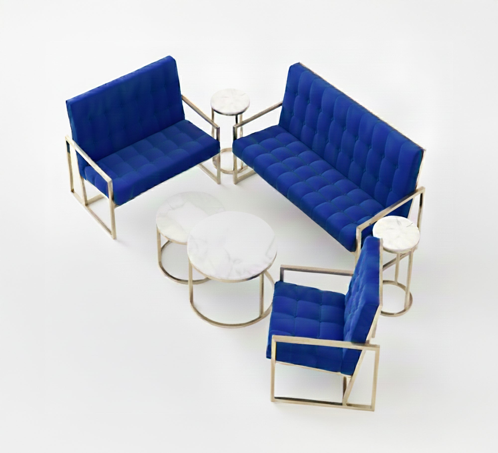Complete seating set in royal blue - Vitrine Furniture - Furniture