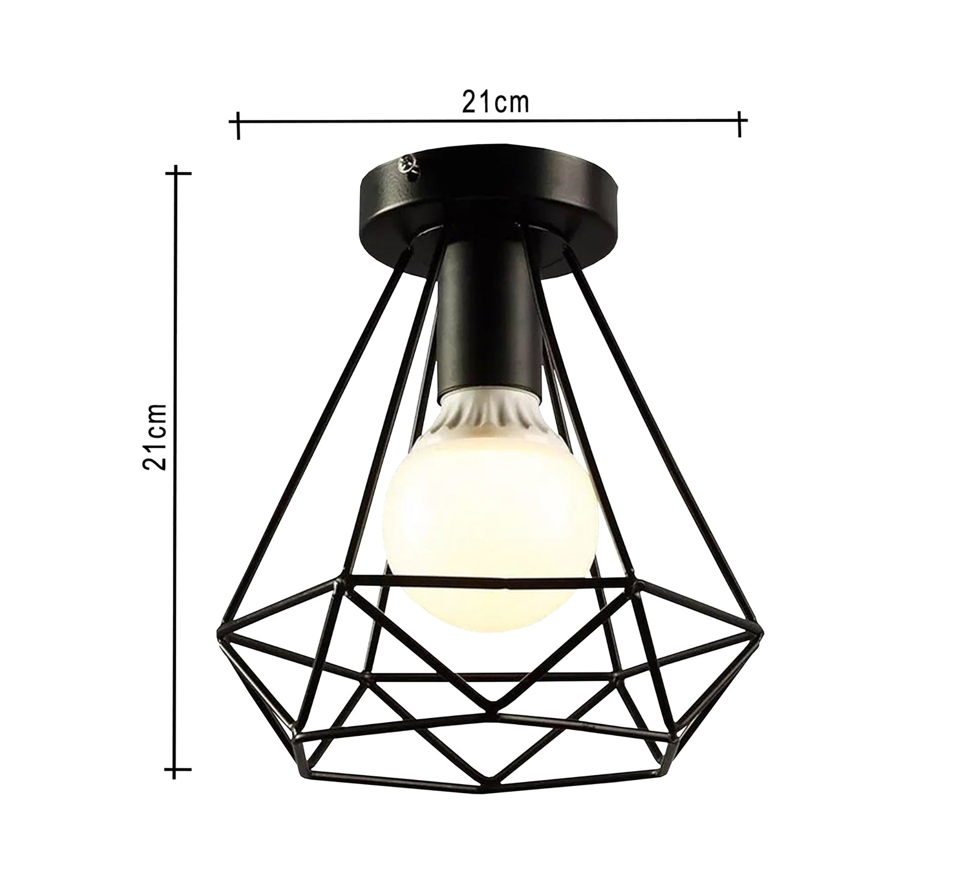 Conical Metal Hollow Cage Lamp - Vitrine Furniture - Lighting
