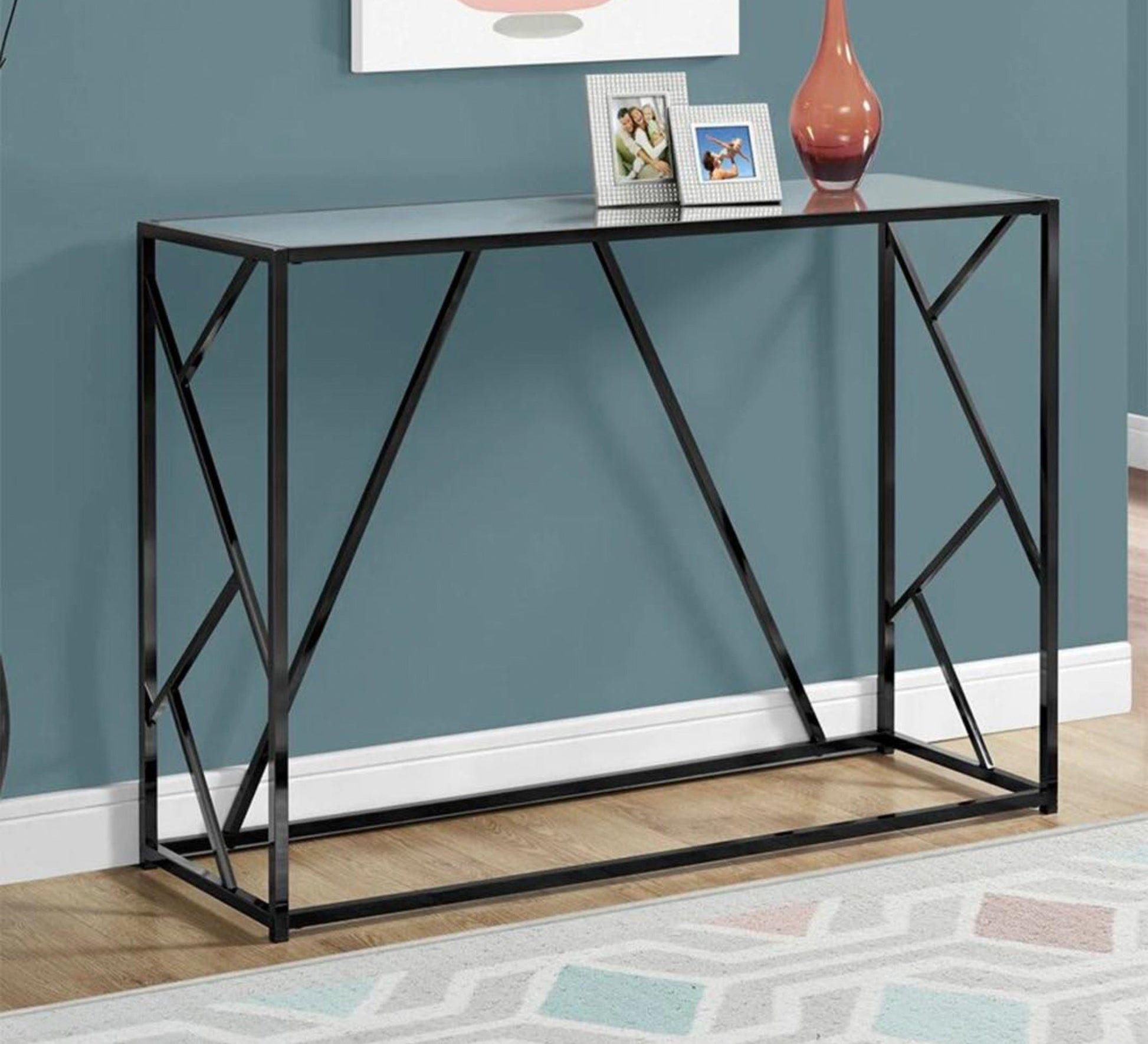 consol with modern design in black - Vitrine Furniture - Furniture