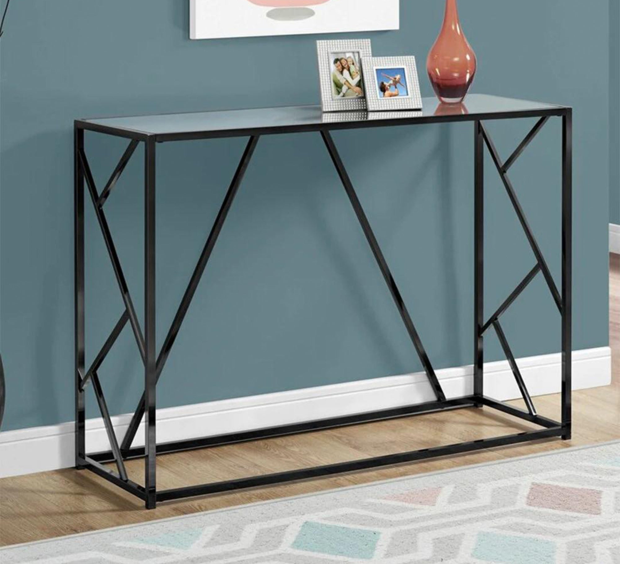 consol with modern design in black - Vitrine Furniture - Furniture