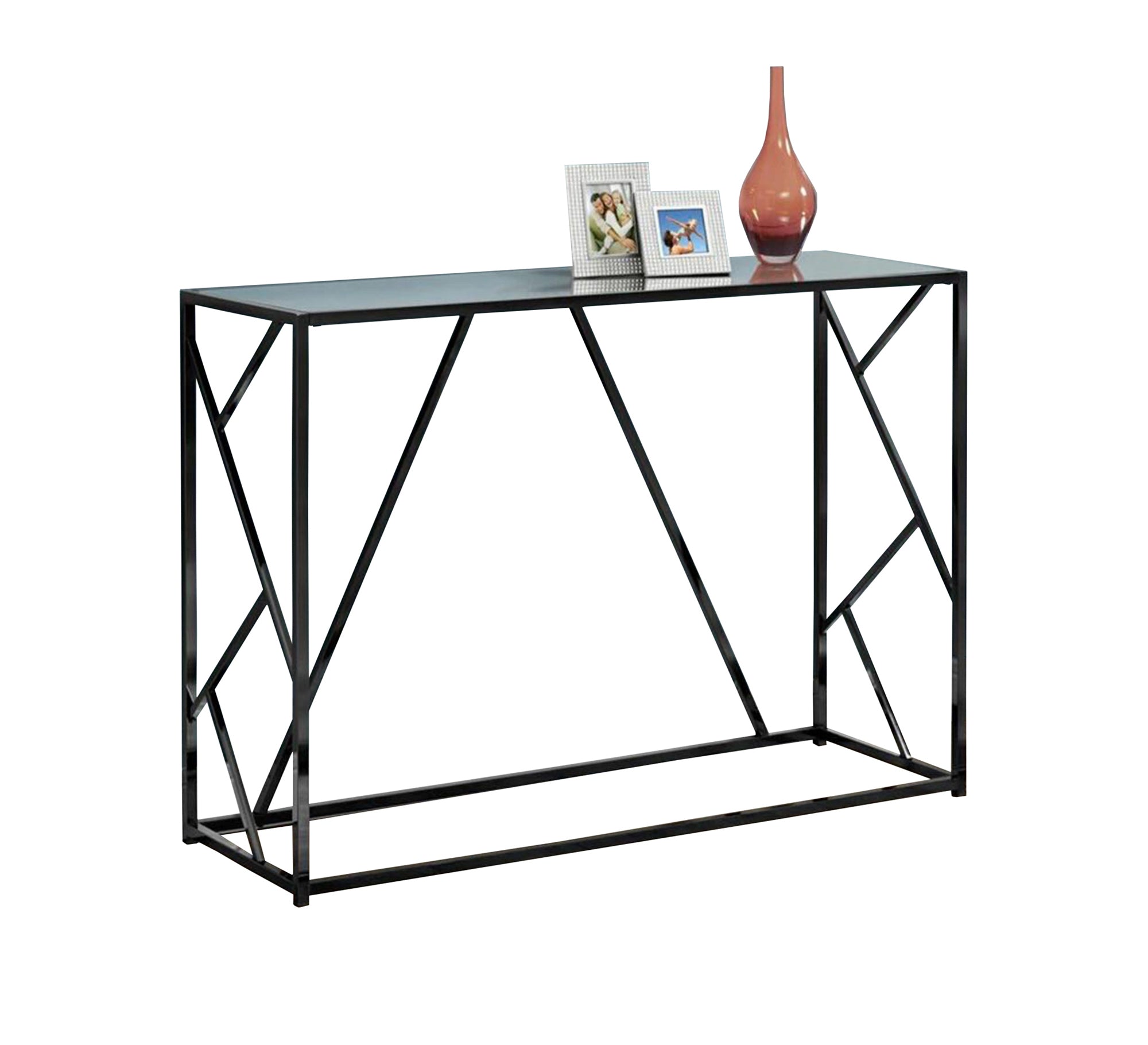 consol with modern design in black - Vitrine Furniture - Furniture