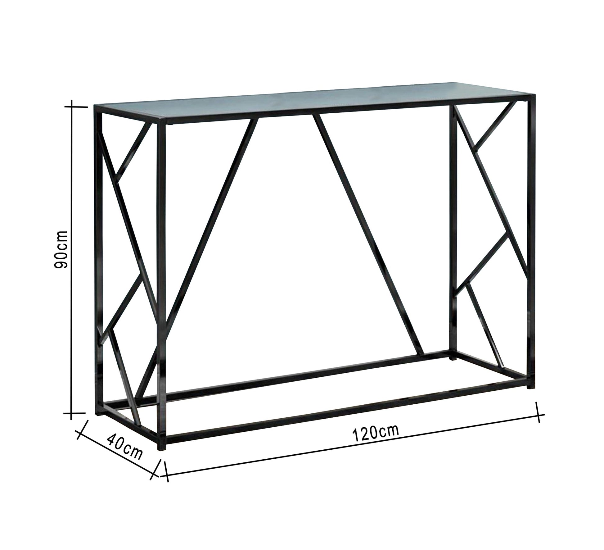 consol with modern design in black - Vitrine Furniture - Furniture