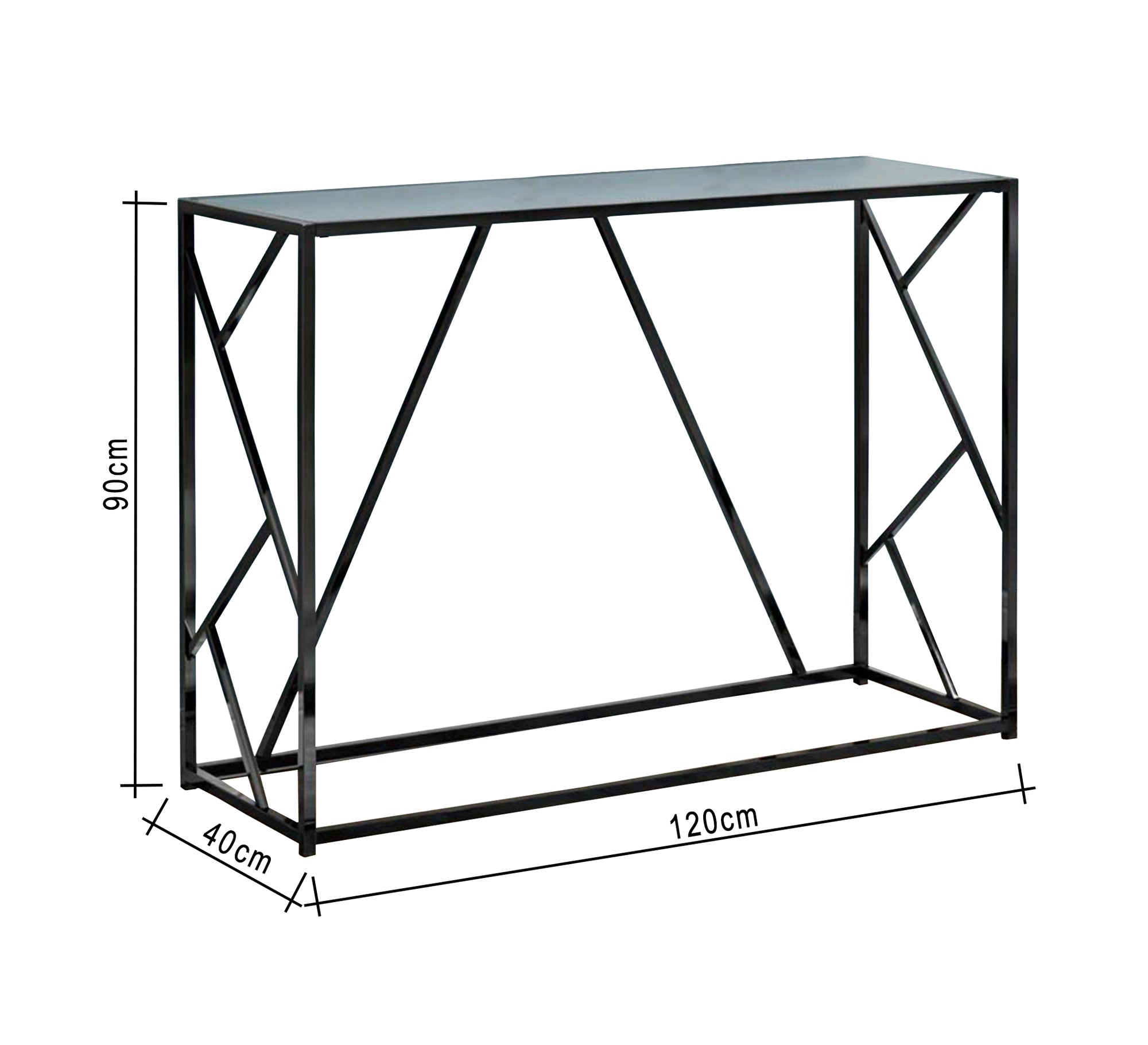 consol with modern design in black - Vitrine Furniture - Furniture