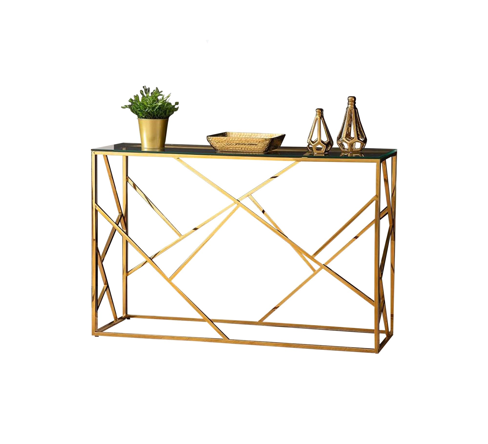 Console with an interlocking decorative frame - Vitrine Furniture - Furniture