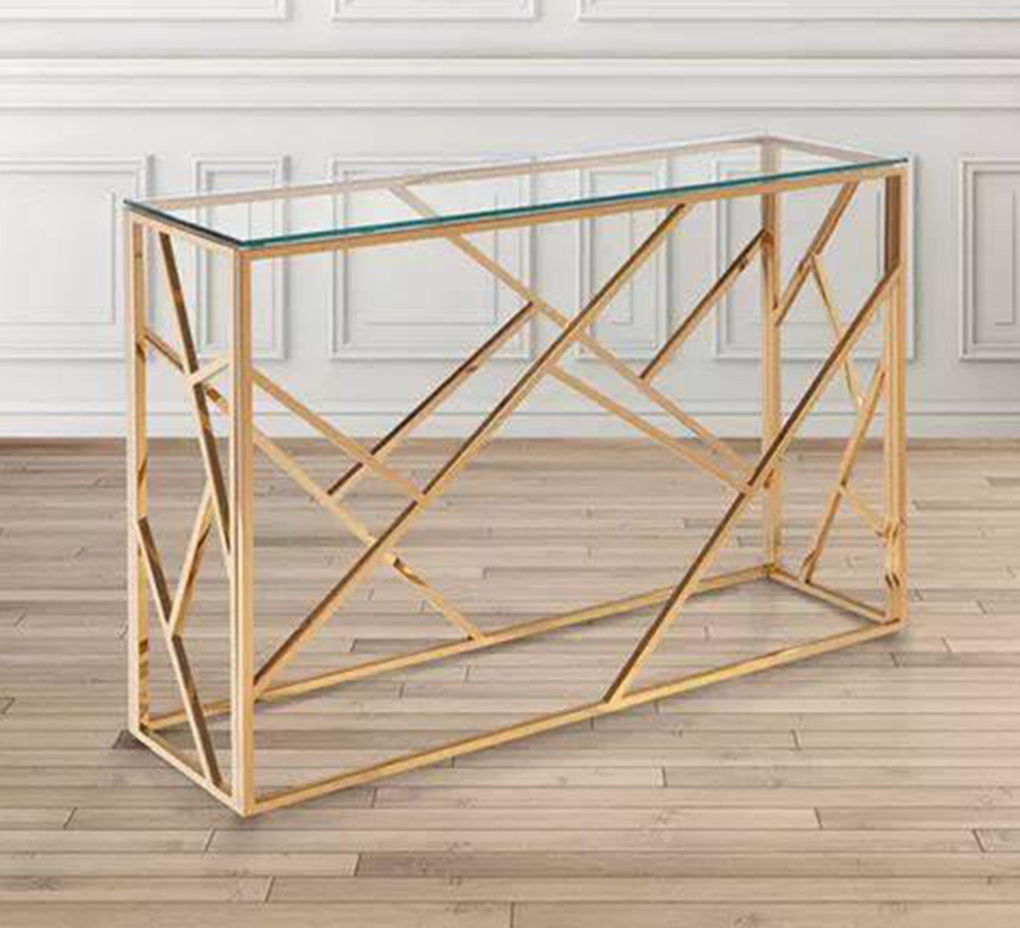 Console with an interlocking decorative frame - Vitrine Furniture - Furniture