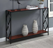 Console with black frame and wooden shelves - Vitrine Furniture - Furniture