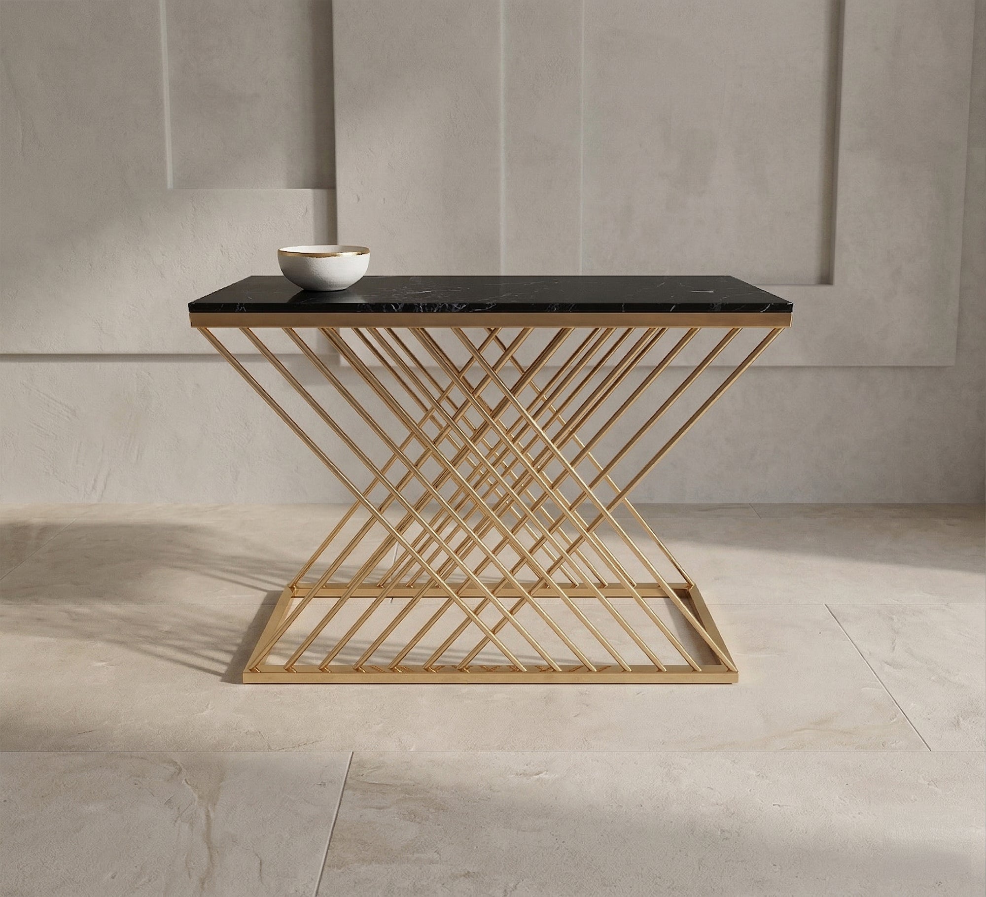 Console with black marble top - Vitrine Furniture - Console