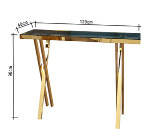 Console with golden mirror - Vitrine Furniture - Furniture
