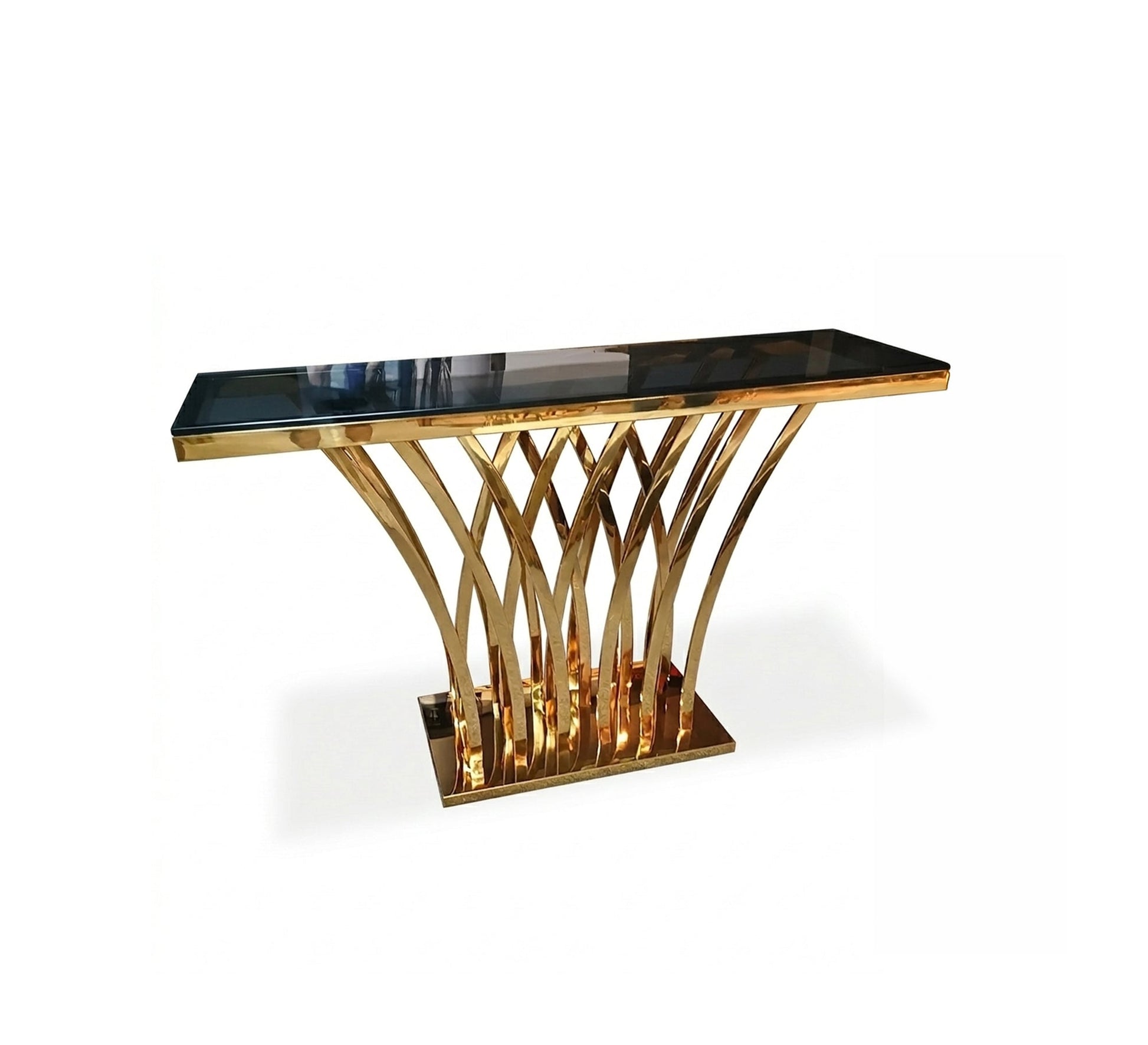 Console with lotus flower shape base - Vitrine Furniture - Console