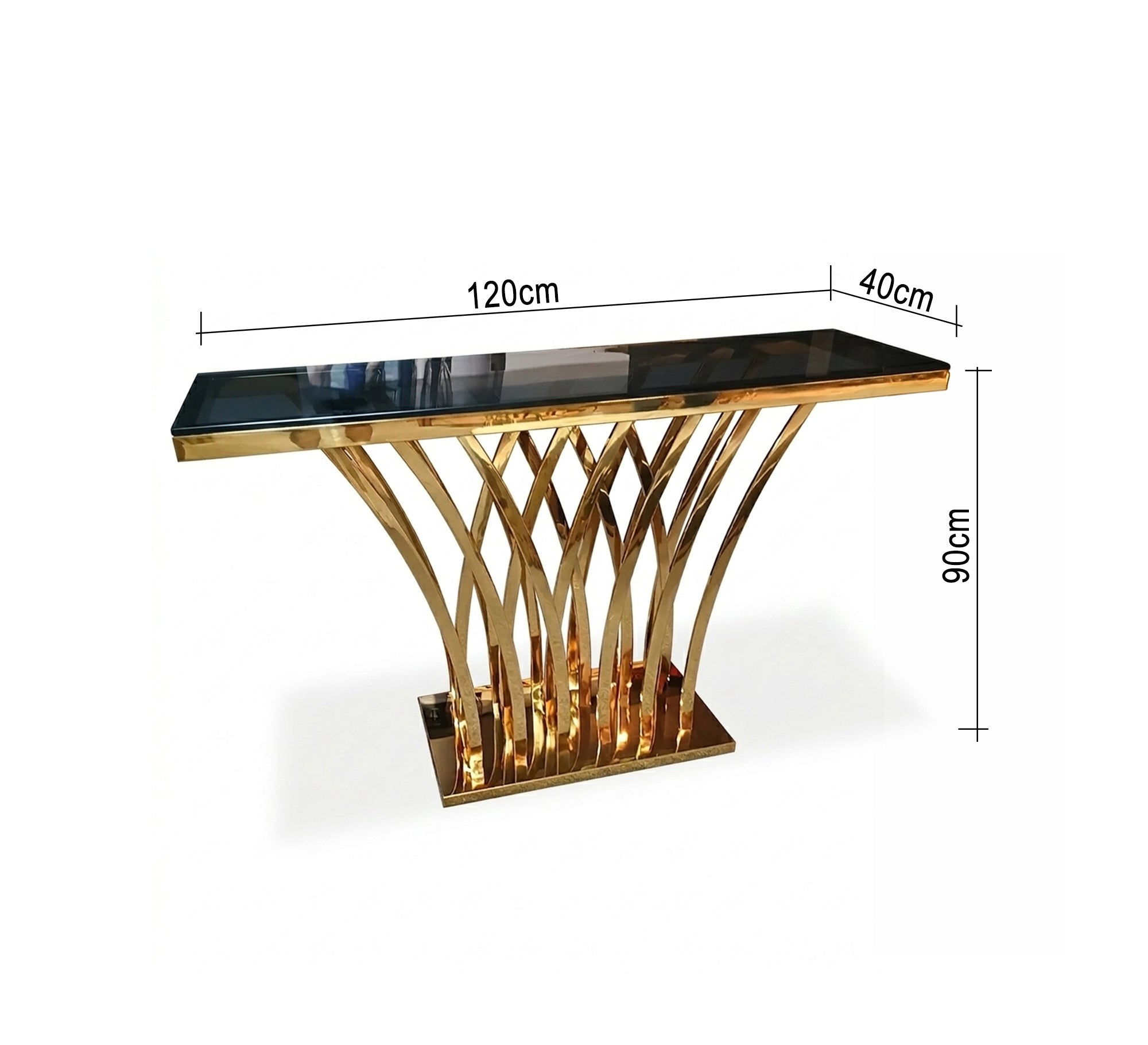 Console with lotus flower shape base - Vitrine Furniture - Console