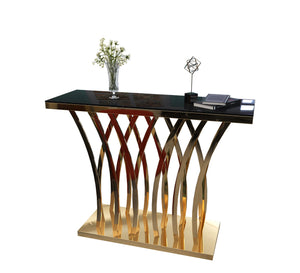 Console with lotus flower shape base - Vitrine Furniture - Furniture