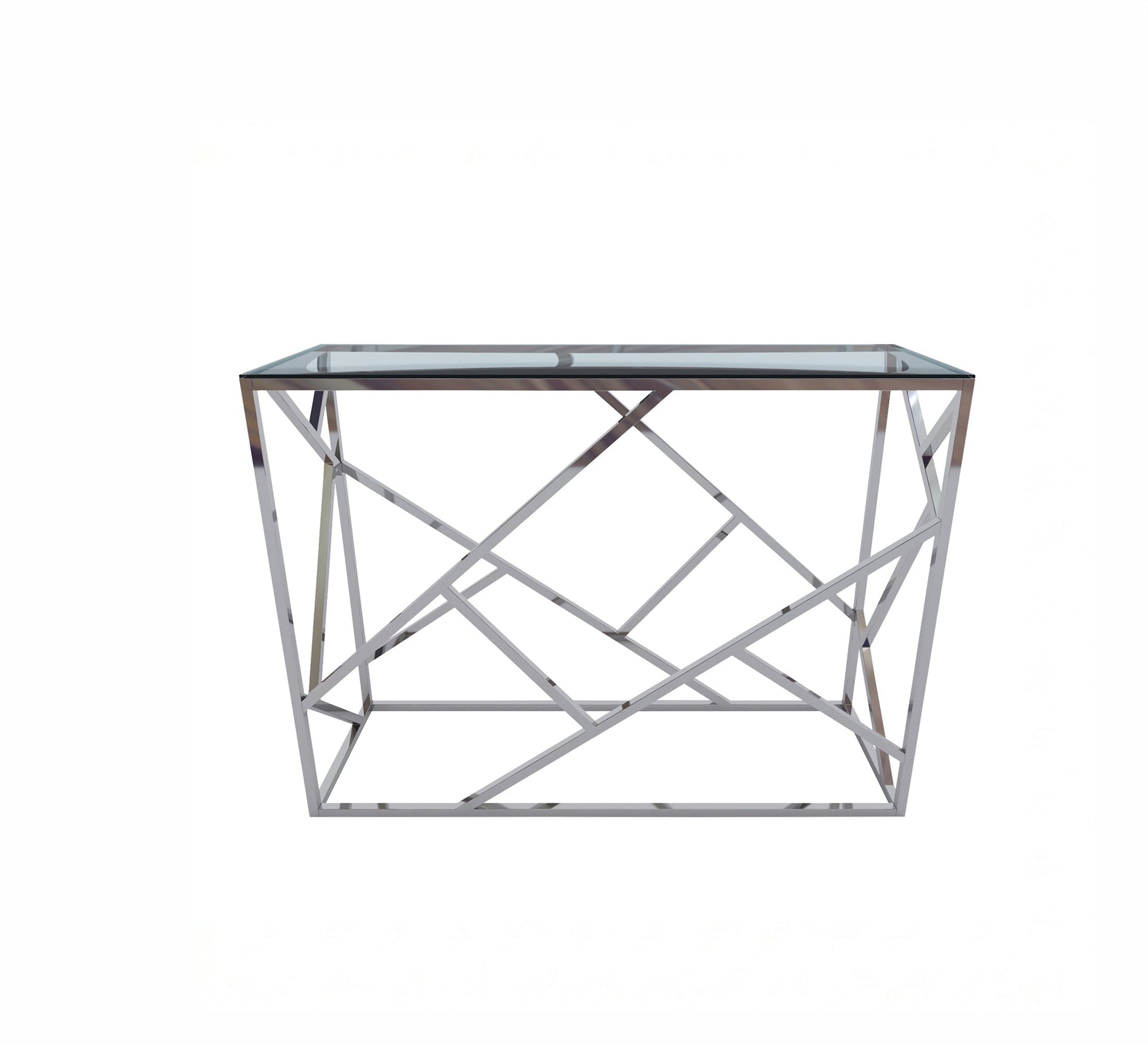 Console with silver interlocking decoration - Vitrine Furniture - Console
