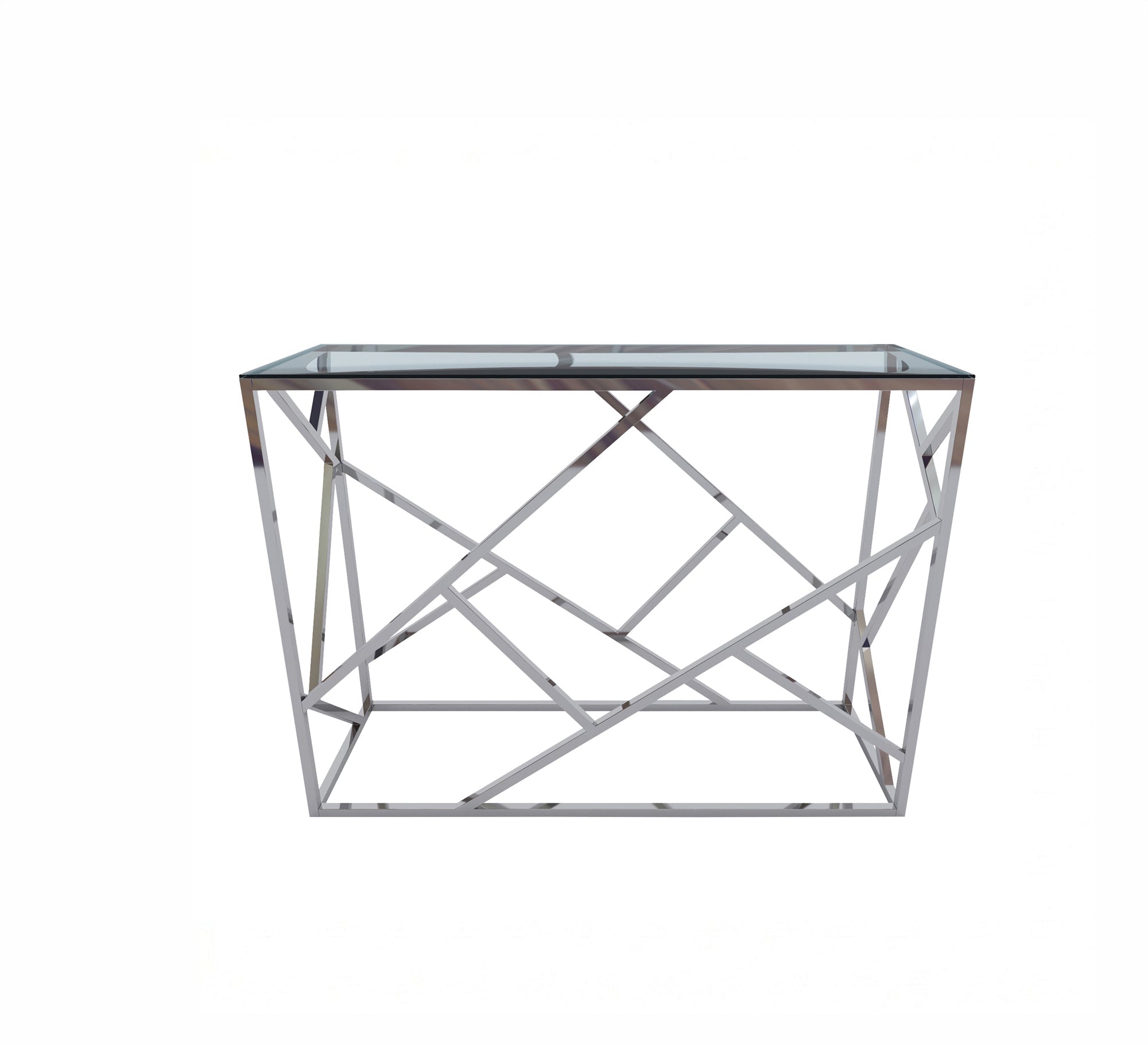 Console with silver interlocking decoration - Vitrine Furniture - Console