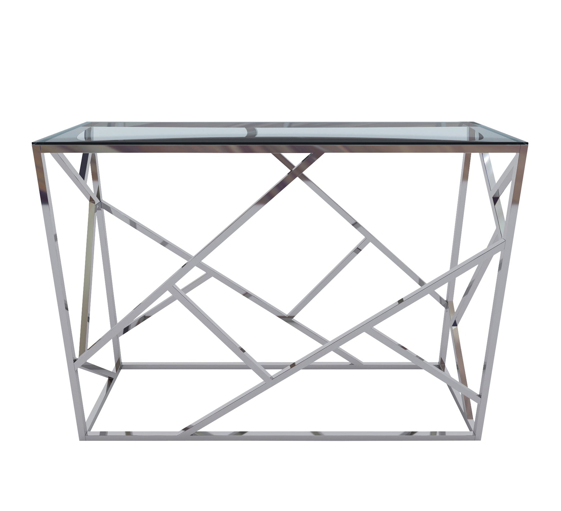 Console with silver interlocking decoration - Vitrine Furniture - Furniture