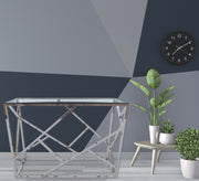 Console with silver interlocking decoration - Vitrine Furniture - Furniture