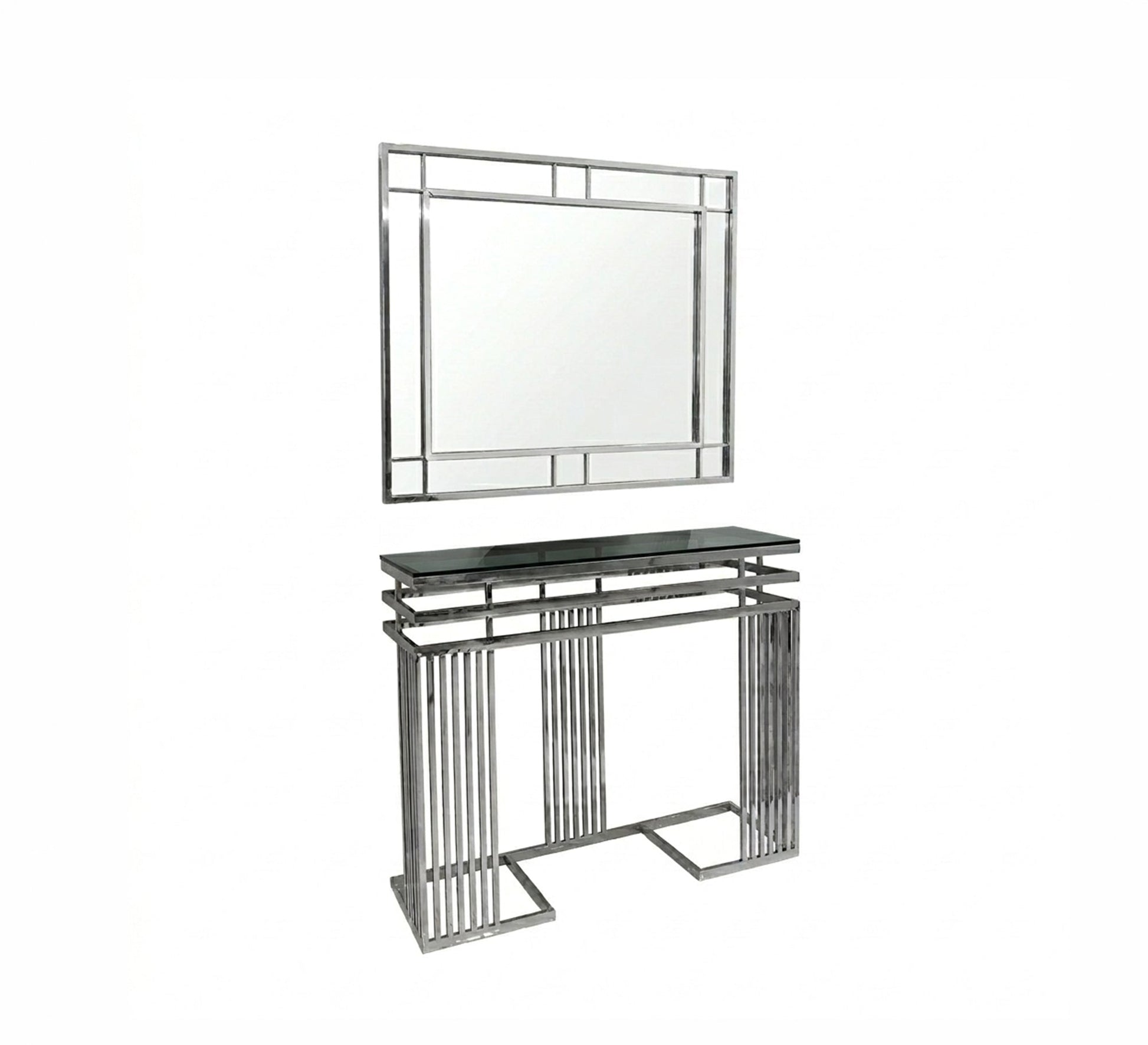 Console with silver mirror - Vitrine Furniture - Console