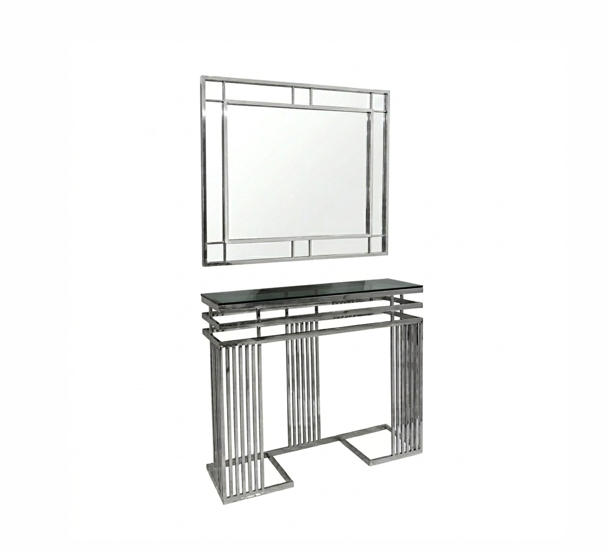 Console with silver mirror - Vitrine Furniture - Console