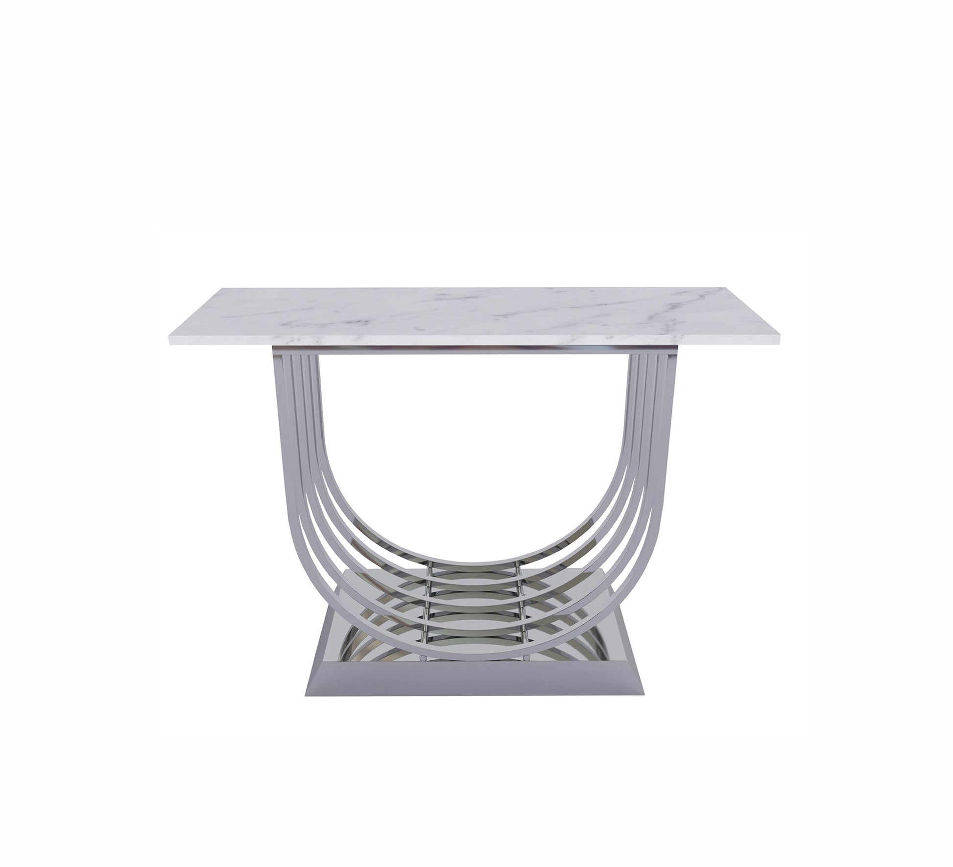 Console with silver U - shaped base - Vitrine Furniture - Console