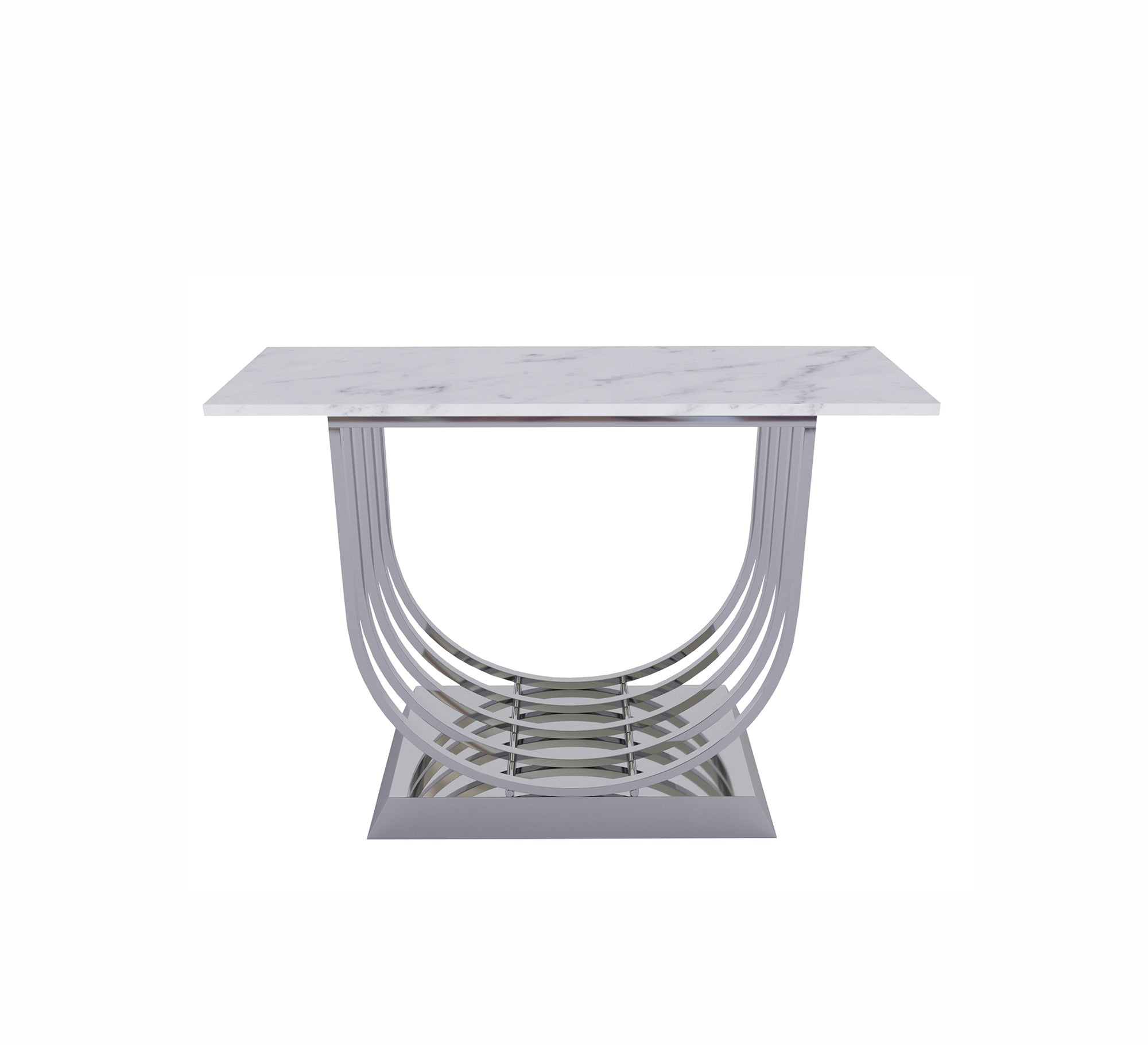 Console with silver U - shaped base - Vitrine Furniture - Console