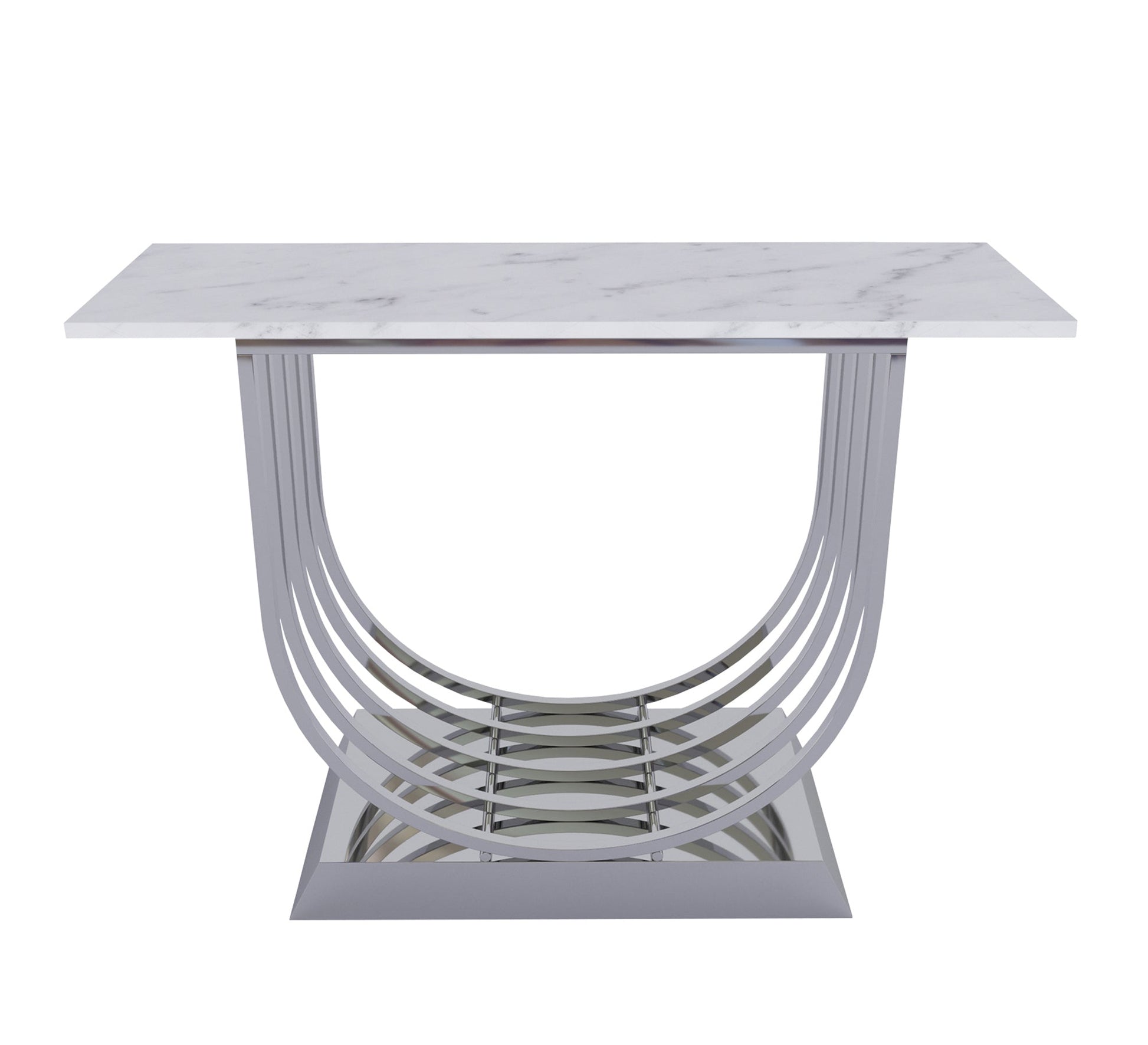 Console with silver U - shaped base - Vitrine Furniture - Furniture