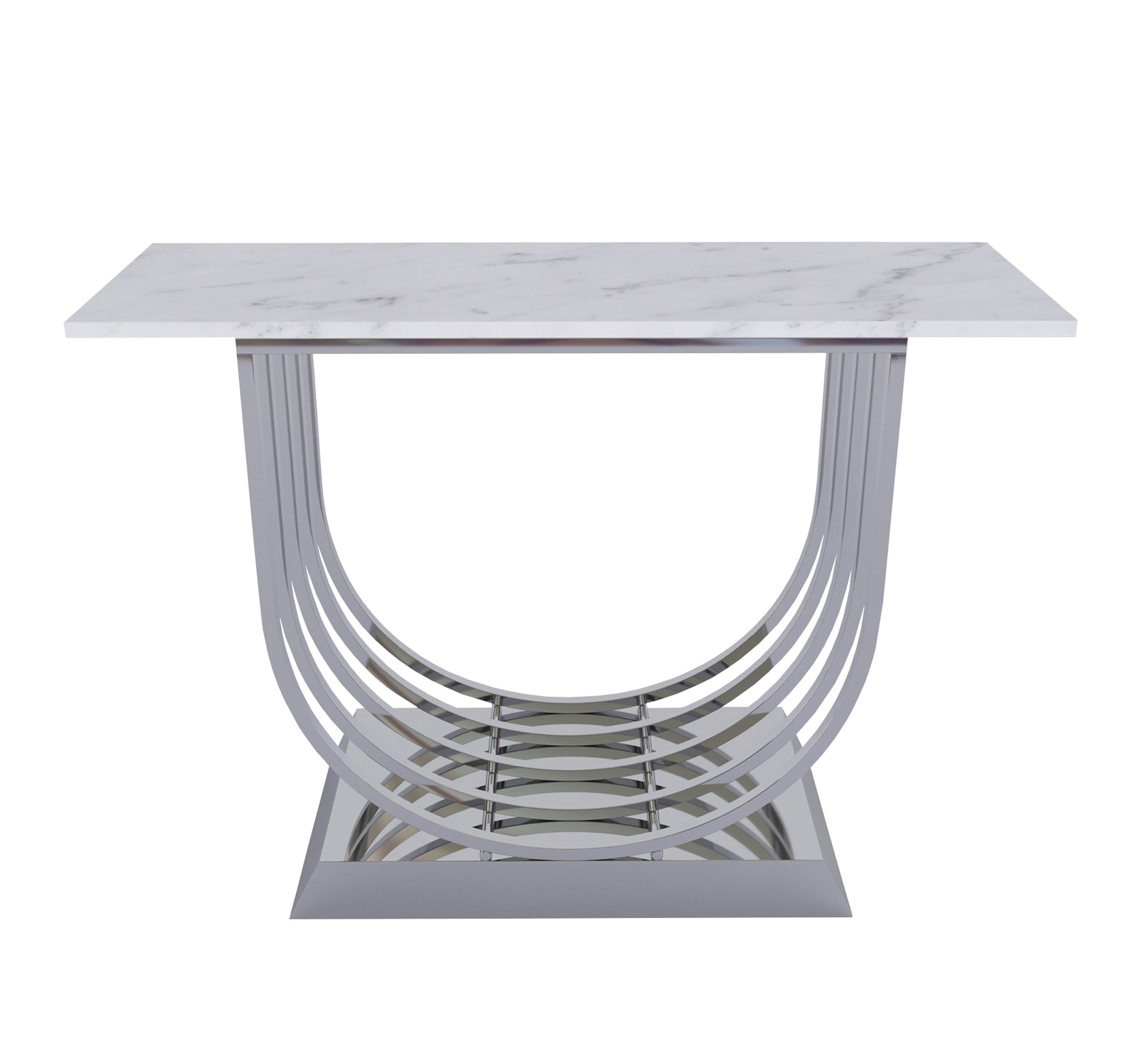 Console with silver U - shaped base - Vitrine Furniture - Furniture