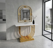 Console with U - shaped base with mirror - Vitrine Furniture - Console