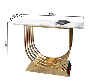 Console with U - shaped base with mirror - Vitrine Furniture - Furniture