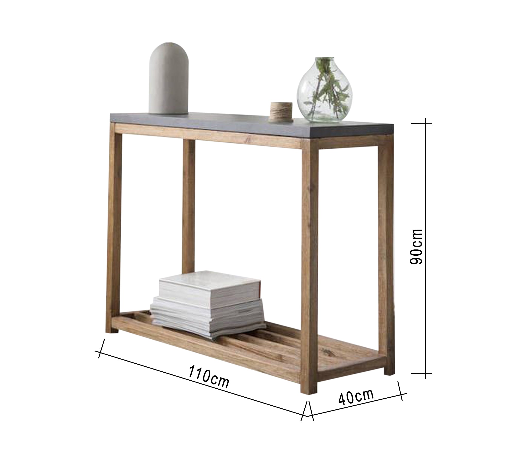 Console with upper and lower shelves - Vitrine Furniture - Furniture