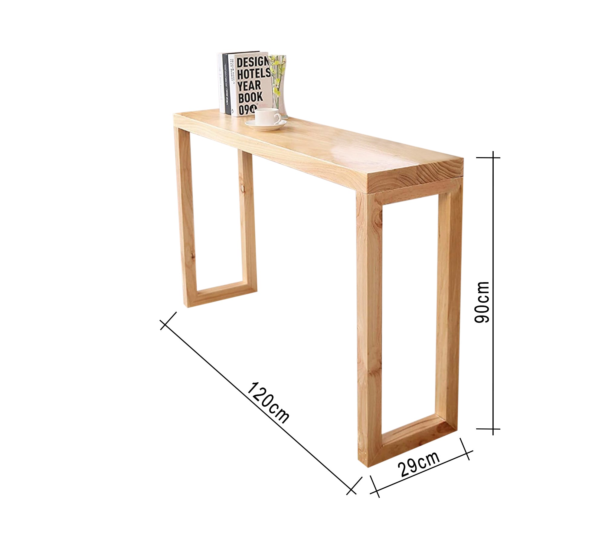 Console with upper shelf and rectangular legs - Vitrine Furniture - Furniture