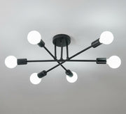 Contemporary six-light intertwined chandelier in black - Vitrine Furniture - Ceiling lights