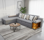 Corner Bed, Sofa, Built - In Table Combo - Vitrine Furniture - Sofa bed