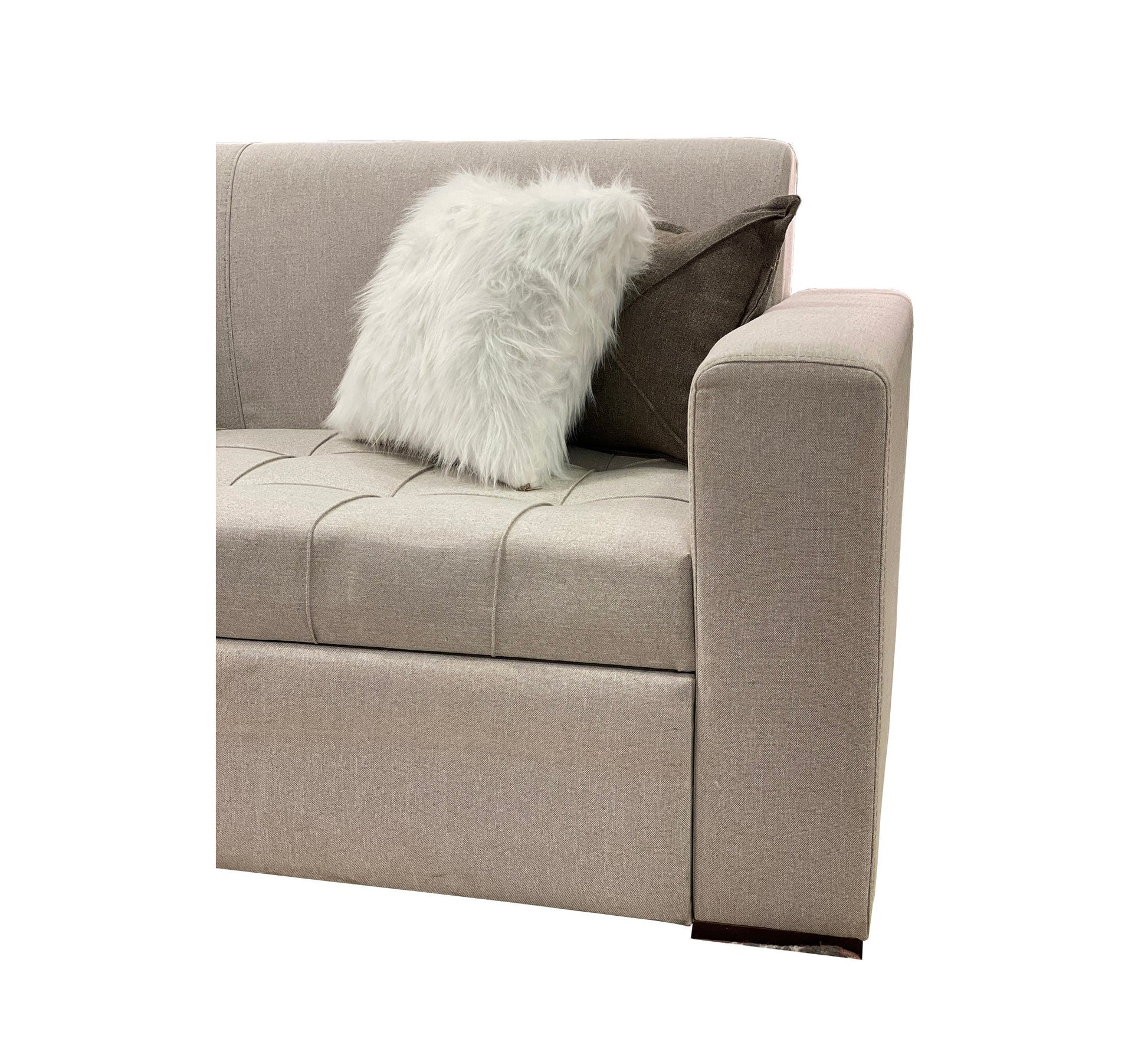 Corner beige bed - Vitrine Furniture - L - shape sofa set