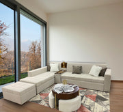 Corner beige bed - Vitrine Furniture - L - shape sofa set