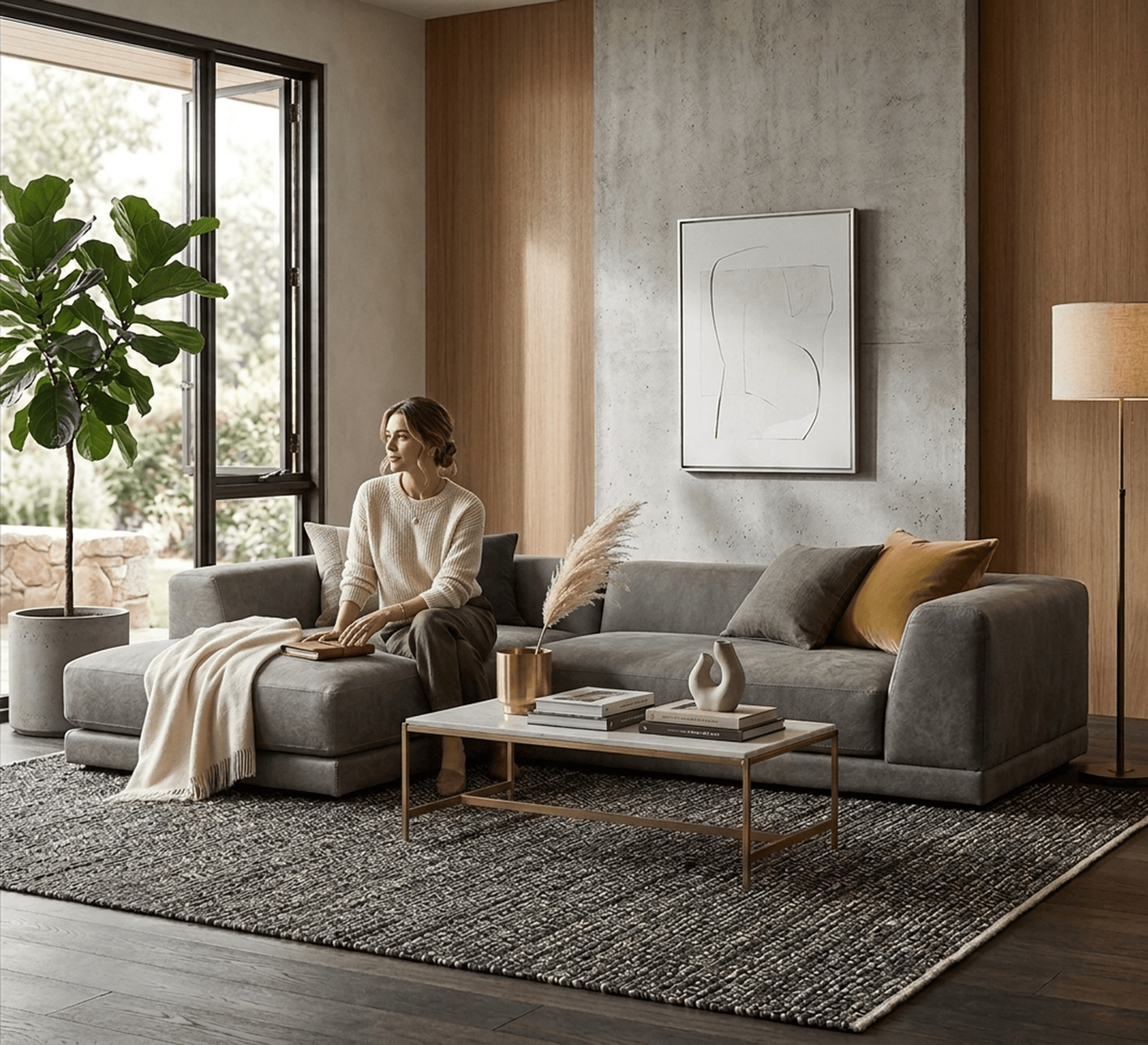 Corner for limited spaces - Vitrine Furniture - L-shape sofa set