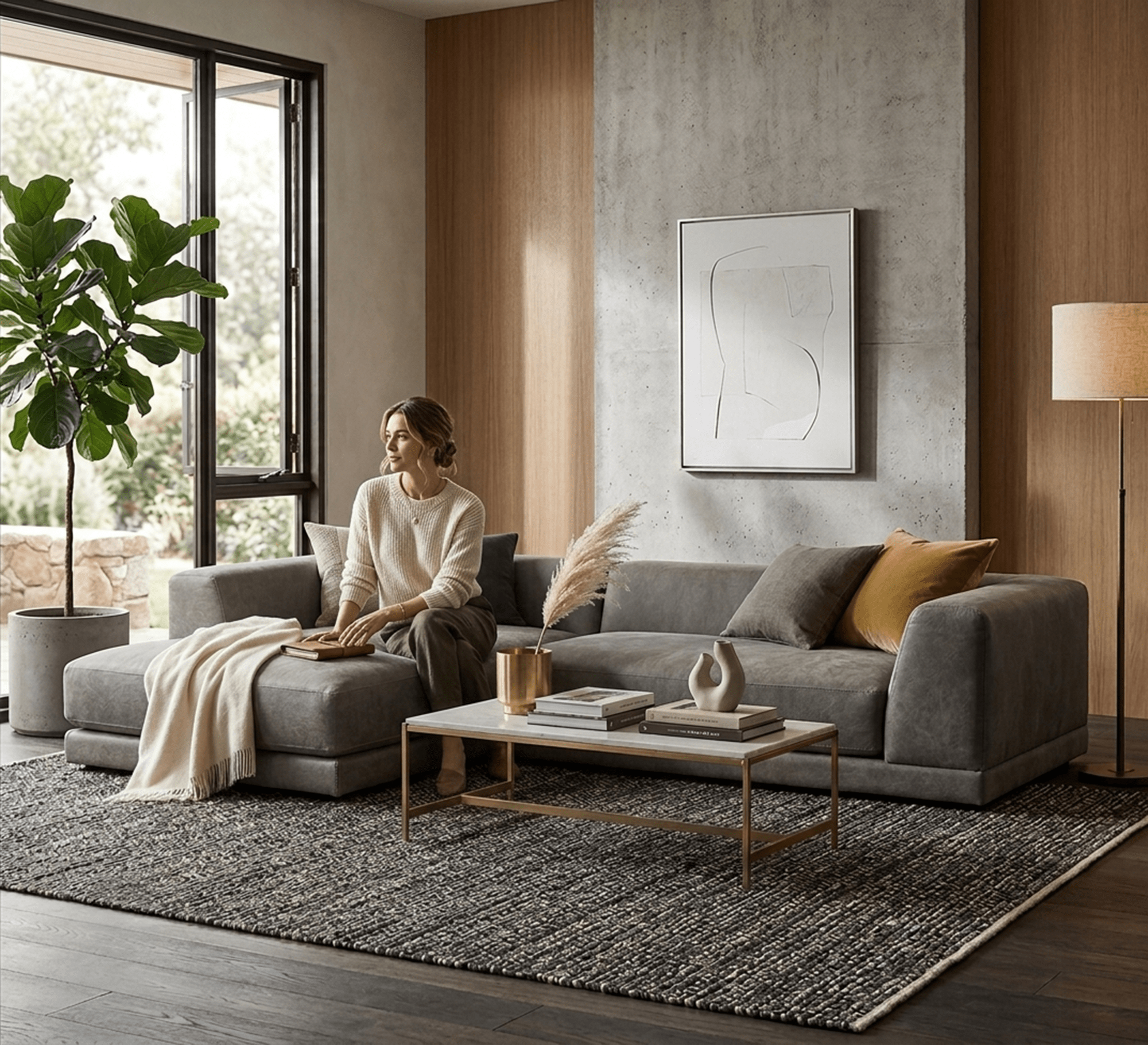 Corner for limited spaces - Vitrine Furniture - L-shape sofa set