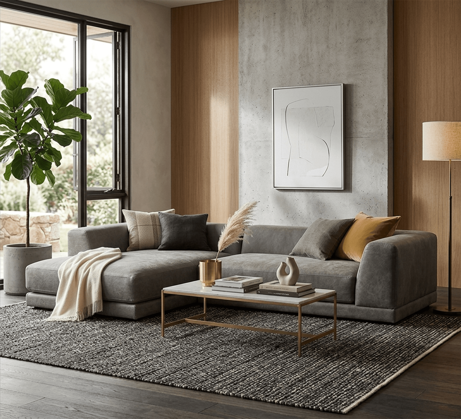 Corner for limited spaces - Vitrine Furniture - L-shape sofa set