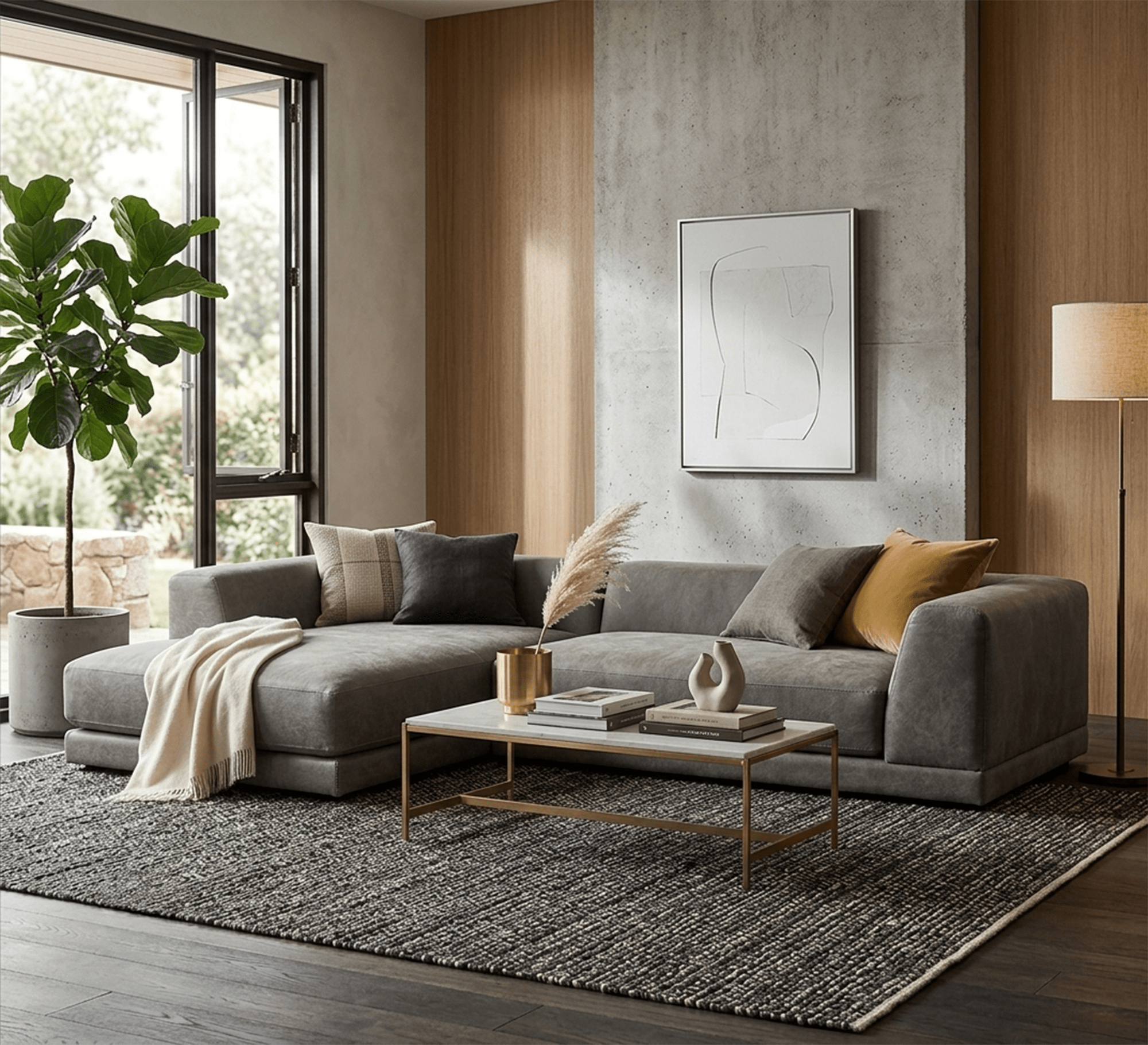 Corner for limited spaces - Vitrine Furniture - L-shape sofa set