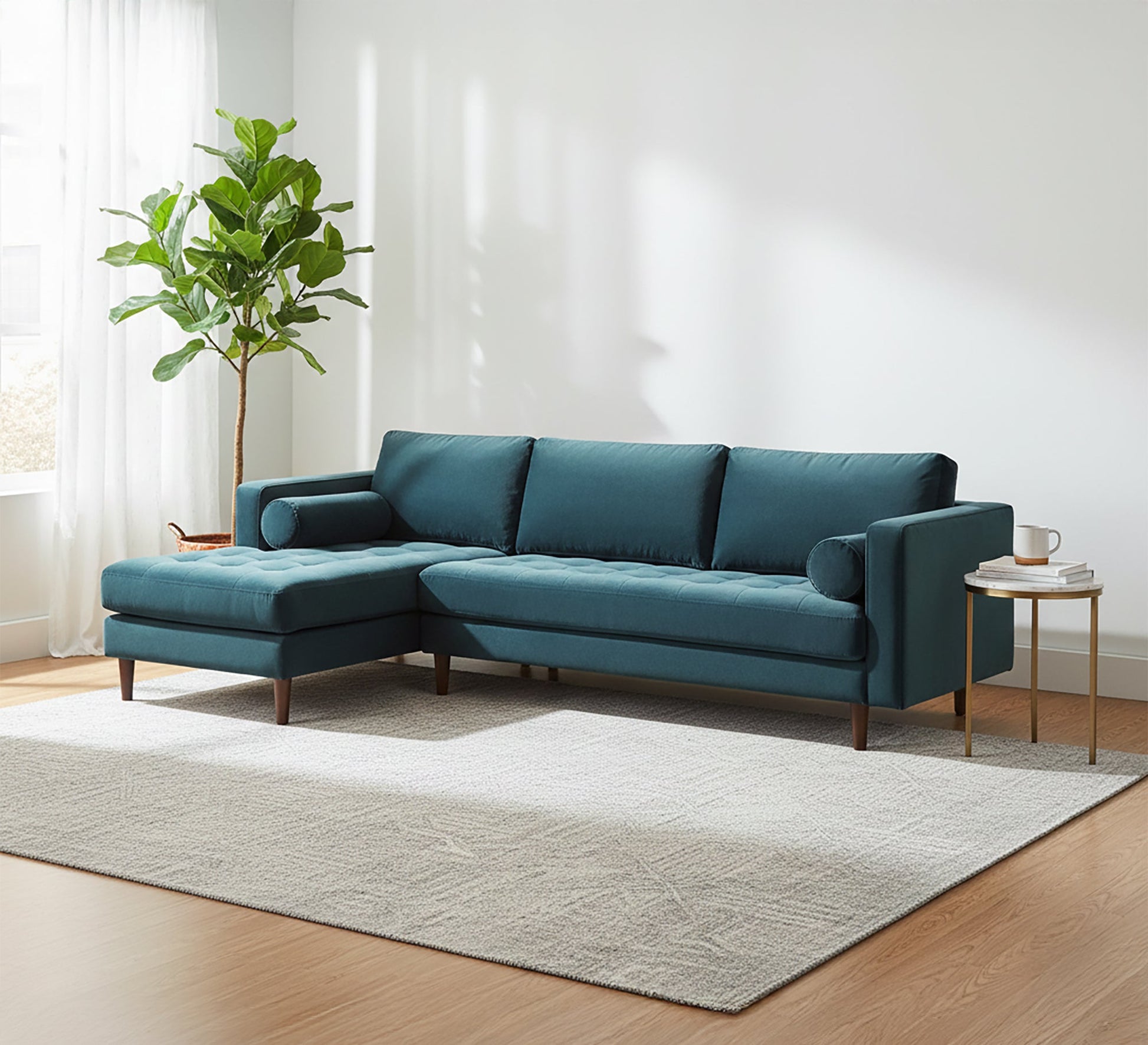 Corner it Genzari beads capotnih base - Vitrine Furniture - L - shape sofa set