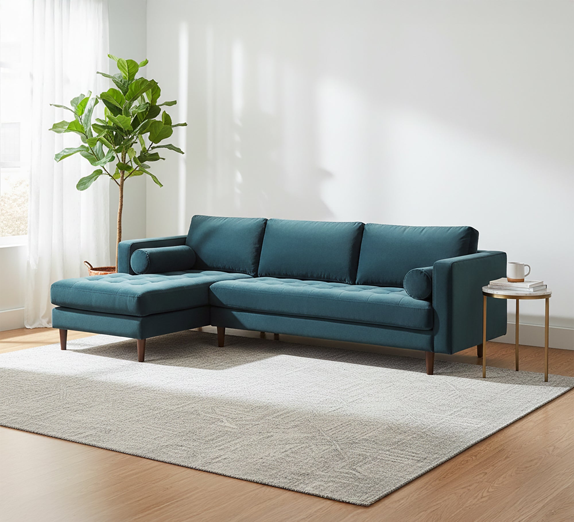 Corner it Genzari beads capotnih base - Vitrine Furniture - L - shape sofa set